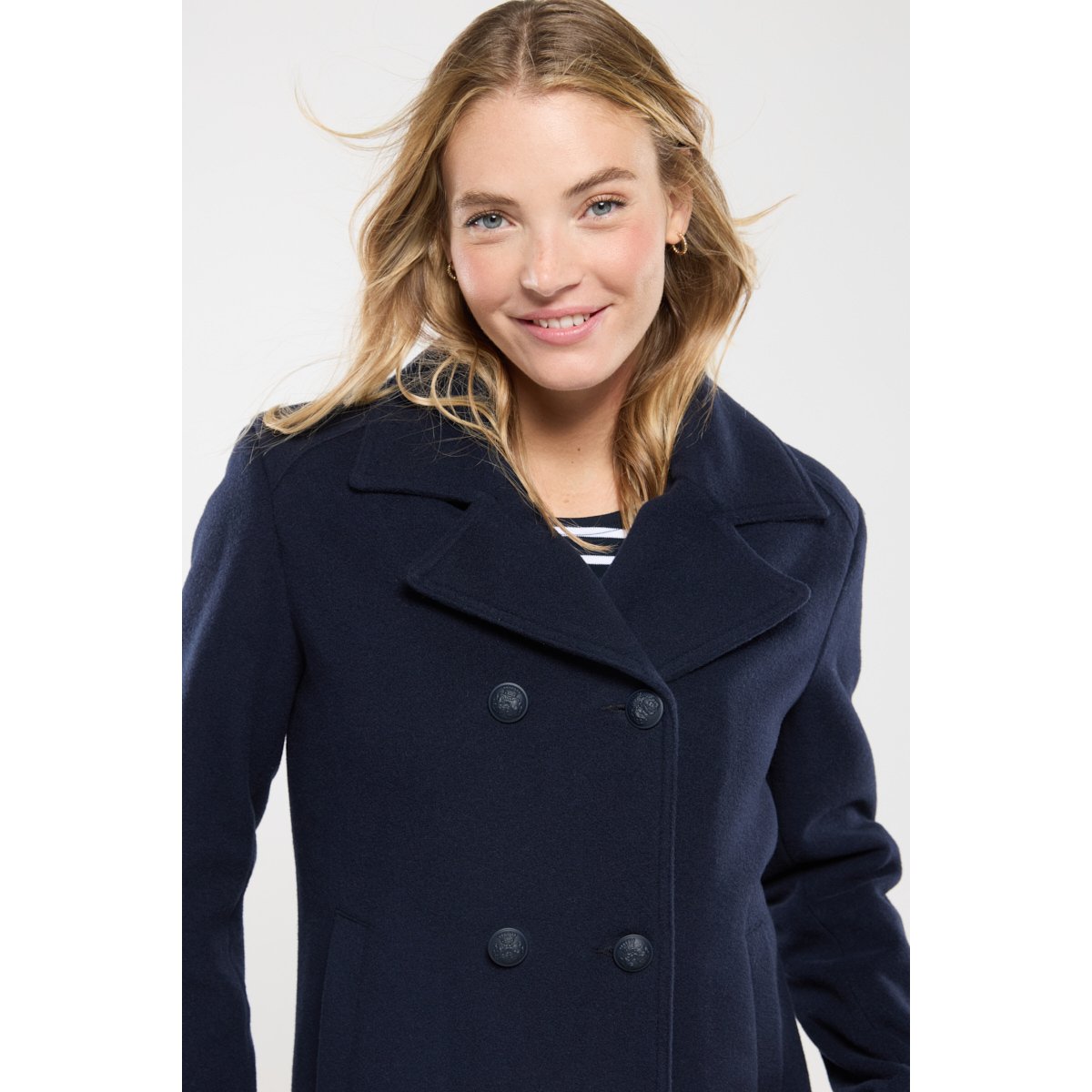 Caban en velours de laine PENFRET rich navy, ARMOR-LUX
