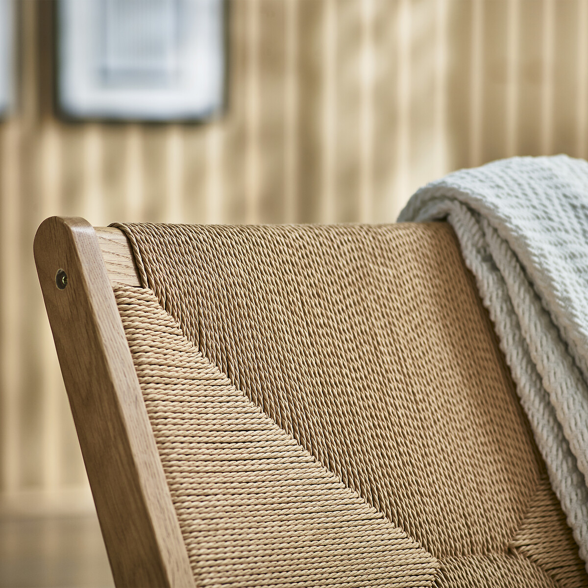 Ophelia Boho Oak Accent Chair oak, SO'HOME