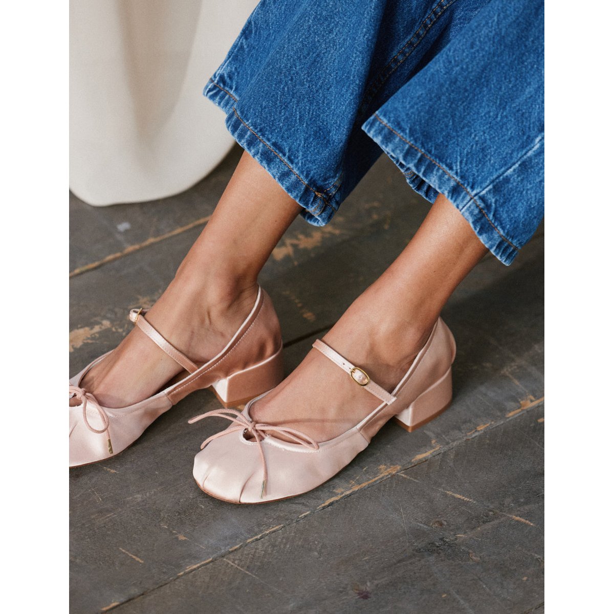 Escarpins TOVIA satin nude, ODAJE