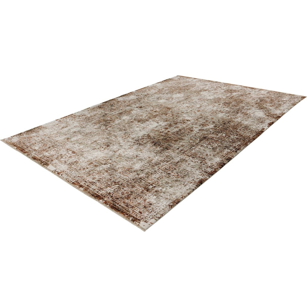 Tapis rectangulaire effet 3d, Amora pêche poudré et beige patiné, ARTE ESPINA