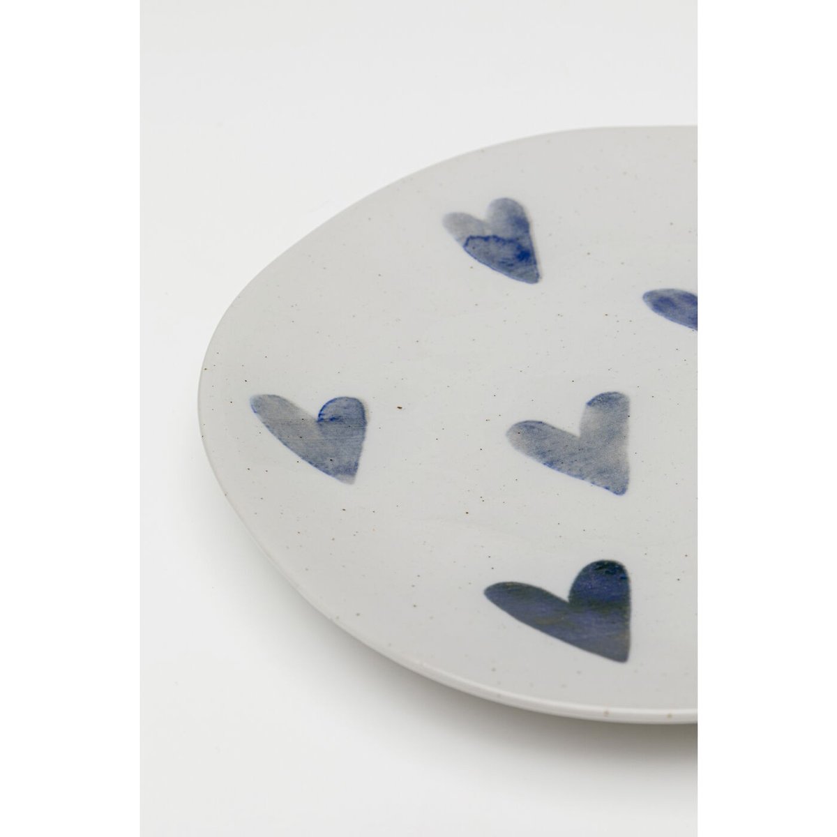 Lot de 6 assiettes plates à dessert, CUORI bleu, KARE DESIGN