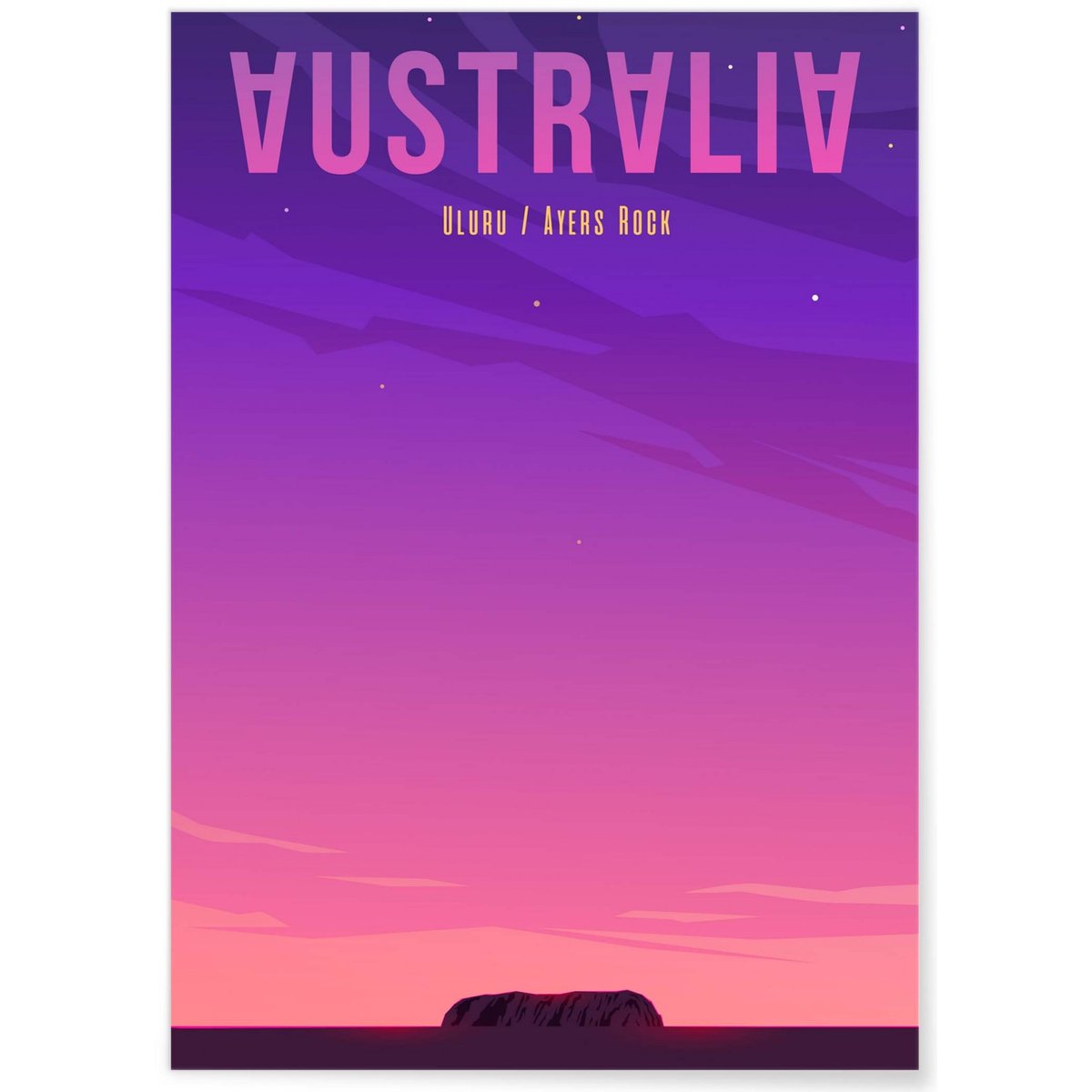 Poster Australie blanc, L'AFFICHERIE
