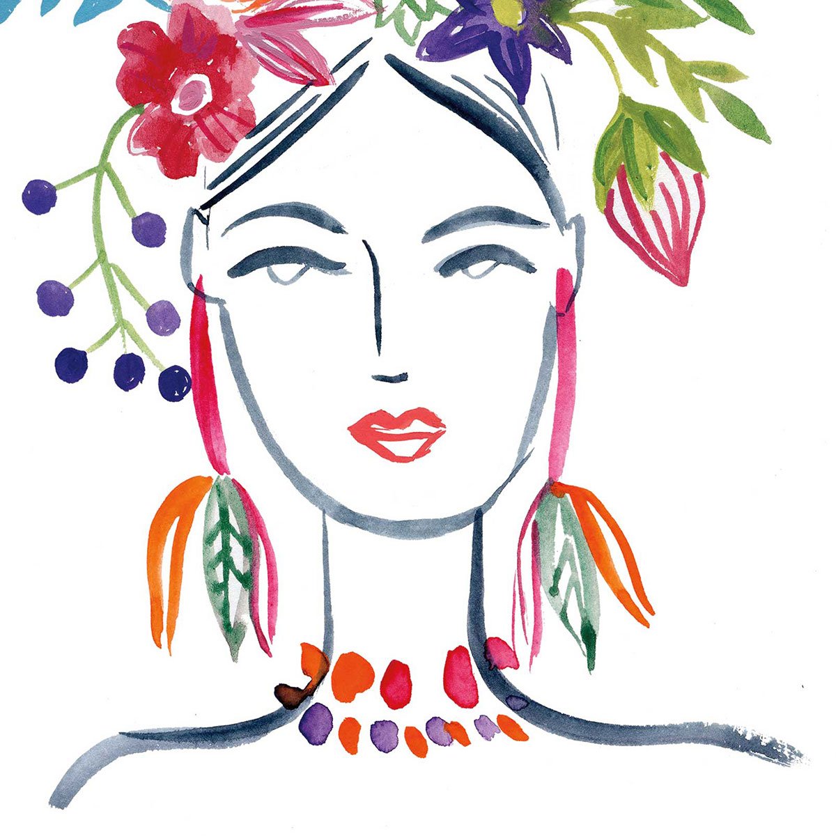 Papier peint graphique jolie fleur intissé, HEXOA