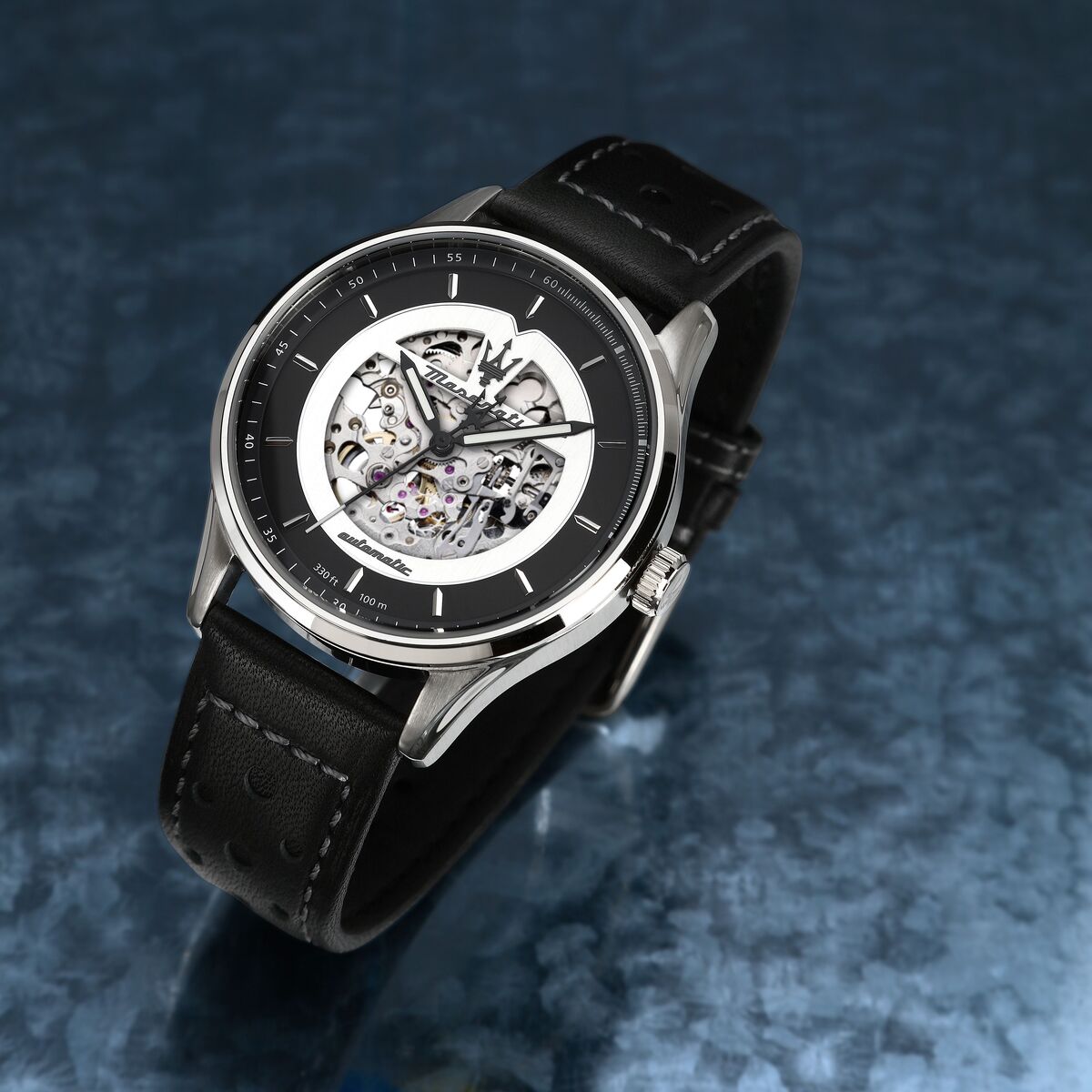 Montre Analogique  SORPASSO argenté argenté noir, MASERATI