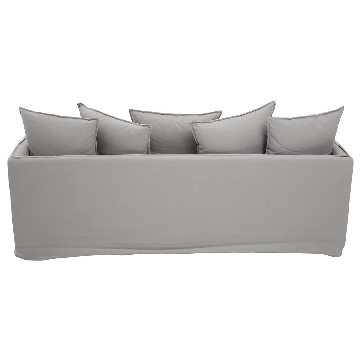 Linen Scatterback 3 Seater Sofa with Envelope Finishing grey, SO'HOME