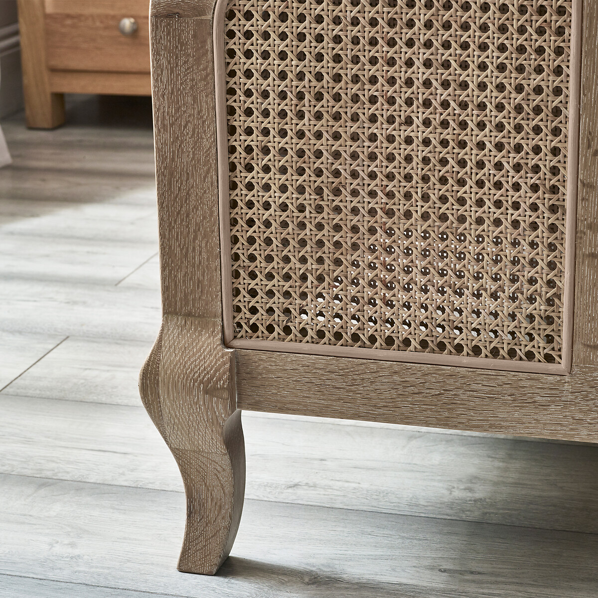 Violette French-Style Rattan Bed light oak, SO'HOME