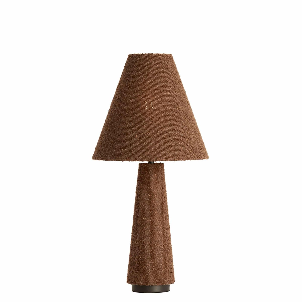 Lampe À Poser Textiles DEVIA marron, LIGHT & LIVING 