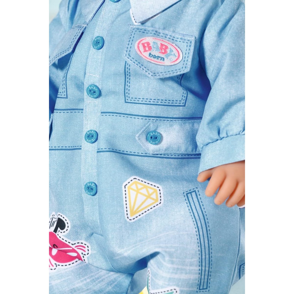 Baby born Deluxe Combinaison en jean pour poupée 43cm multicolore, ZAPF CREATION
