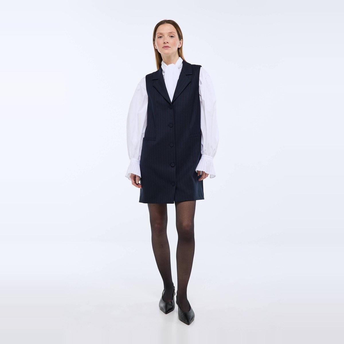 Robe cintrée contenant de la laine marine, MONOPRIX