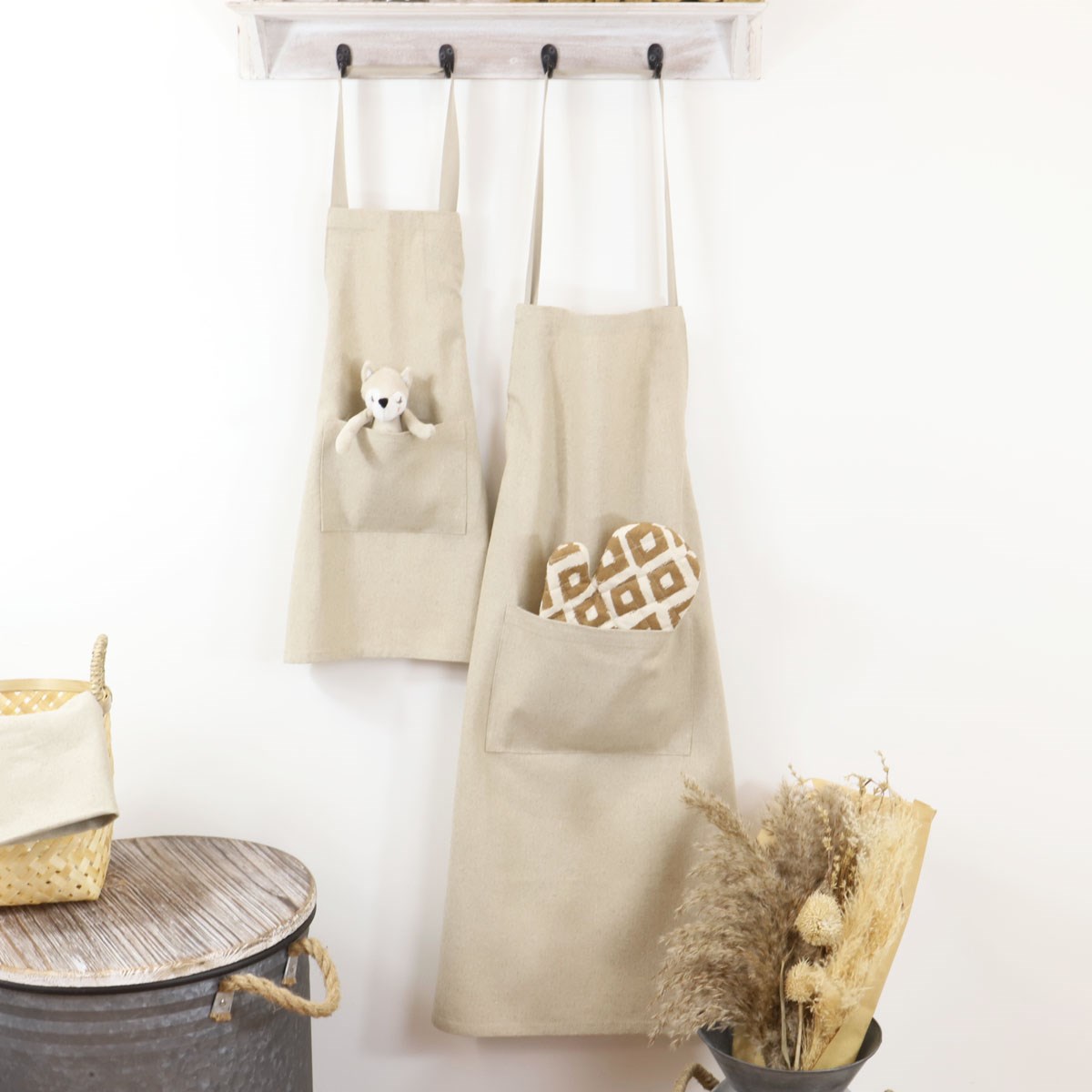 Gant de cuisine 100% Lin LINELLE beige, LINANDELLE