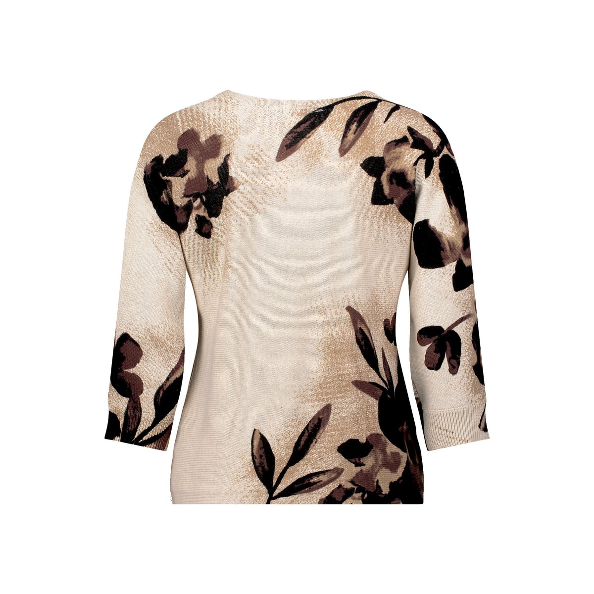 Pull-over en maille à manches chauve-souris beige/marron, BETTY BARCLAY