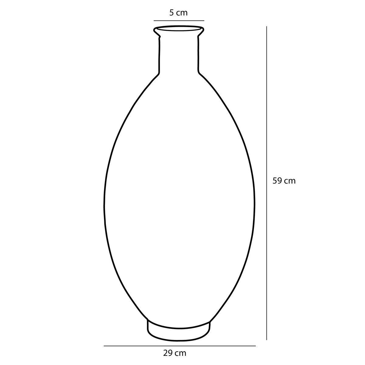 Bouteille décorative H59 cm FIRENZA rose pâle, MICA DECORATIONS