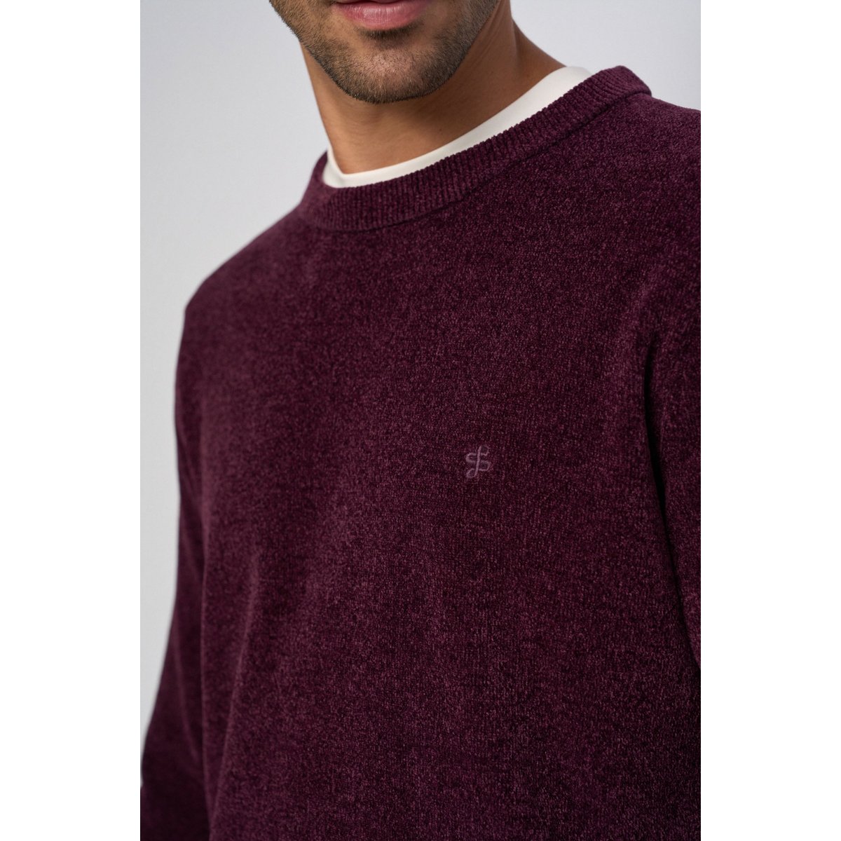 PULL EFFET VELOURS bleu foncé, SALSA JEANS