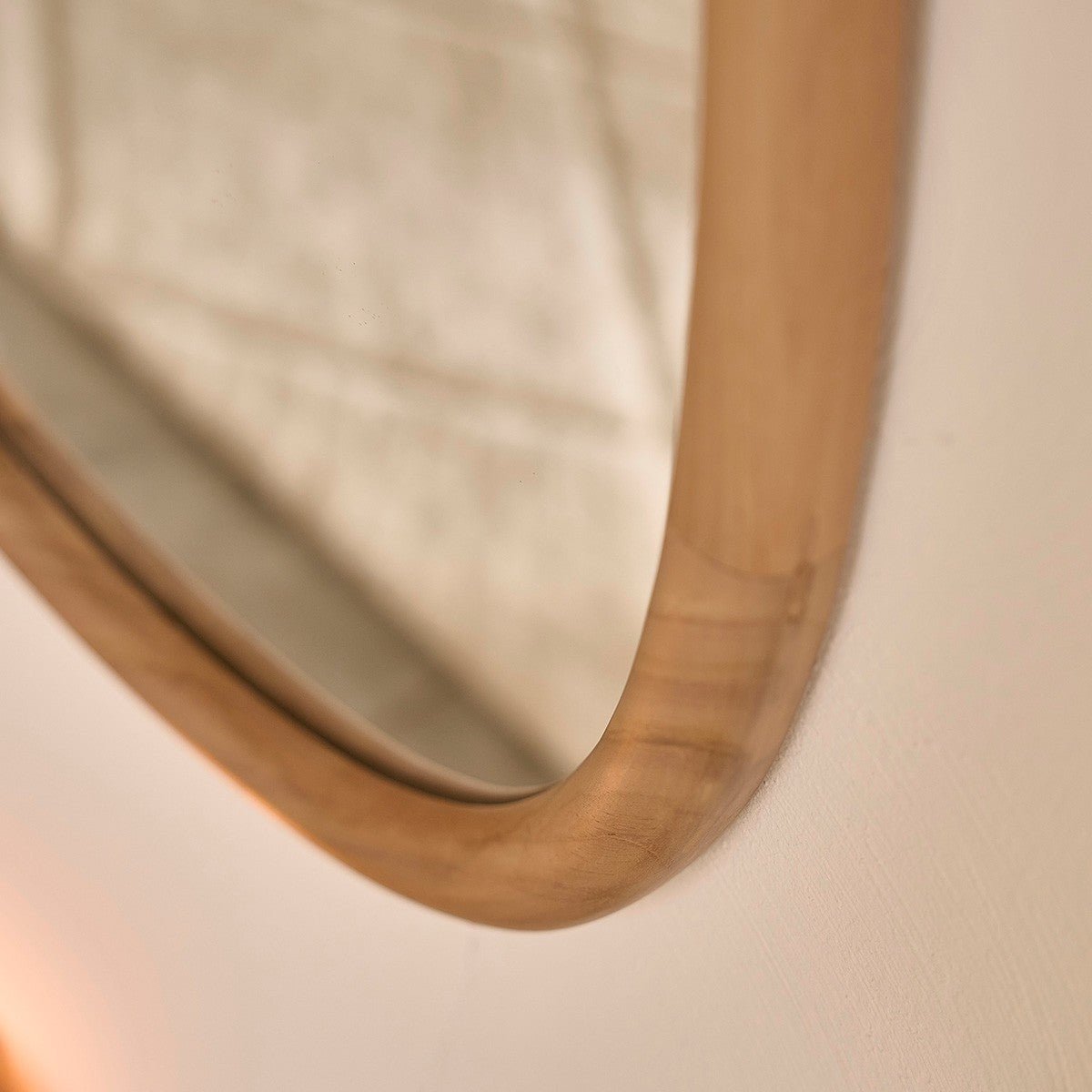 Miroir organique en teck massif 75x60 cm  BELIZE naturel, BERAH GETAH