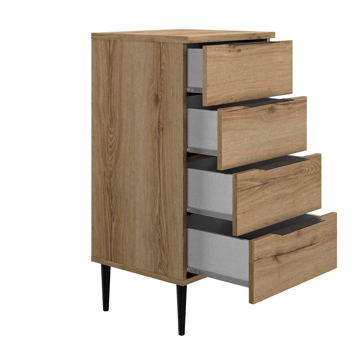 Chiffonnier 4 tiroirs marron, GAMI