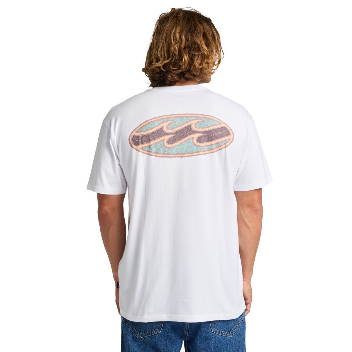 T shirt manches courtes CRAYON WAVE blanc white, BILLABONG