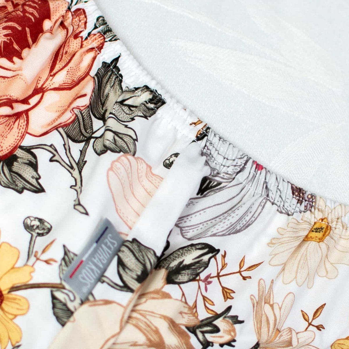 Drap-housse en satin de coton NÉO VINTAGE multicolore, SEVIRA KIDS