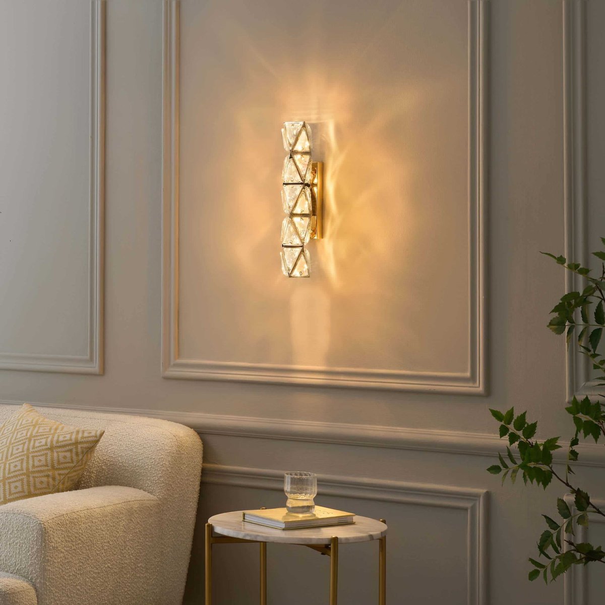 Applique murale cristal taillé - DALINA doré rose, KOSILUM