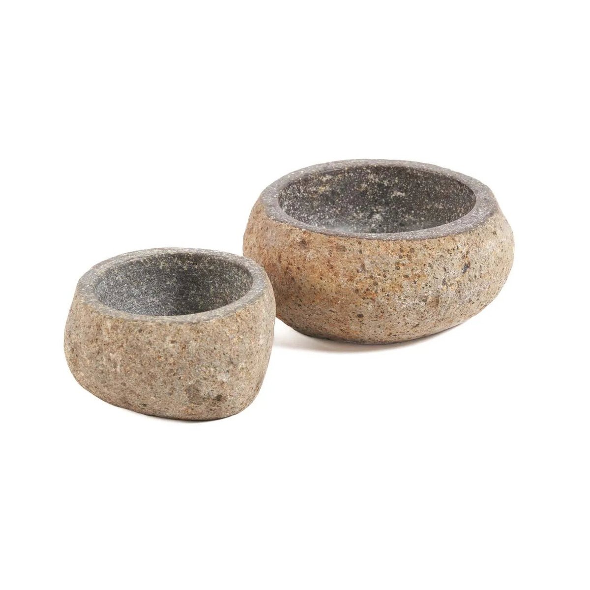 Bol en pierre de rivière RIVER STONE noir, BAZAR BIZAR
