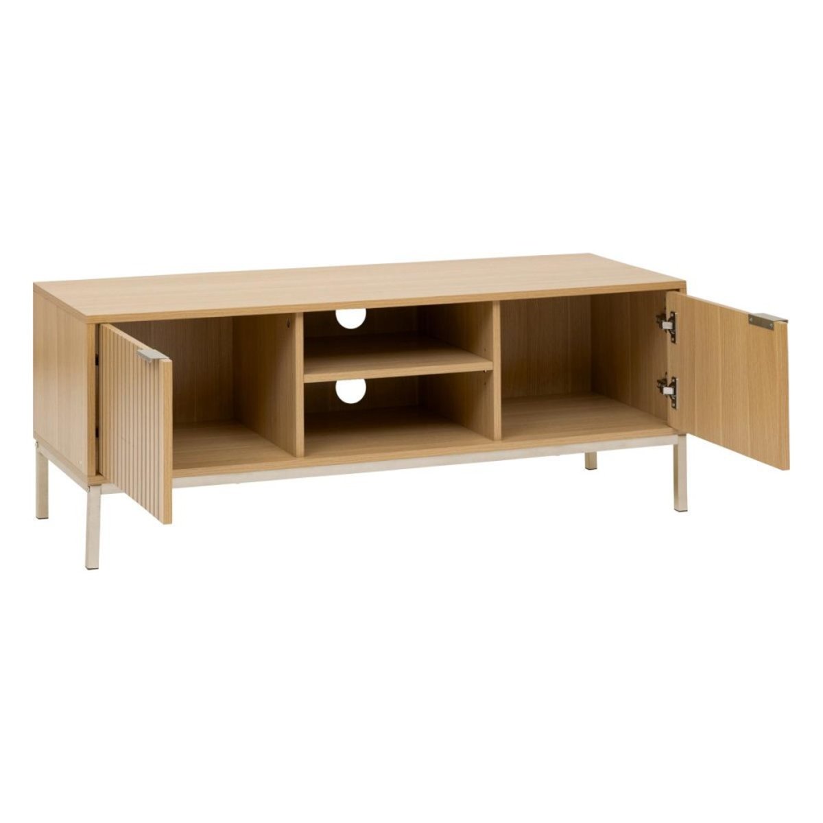 Meuble Tv 2 Portes Tasso beige, ATMOSPHERA