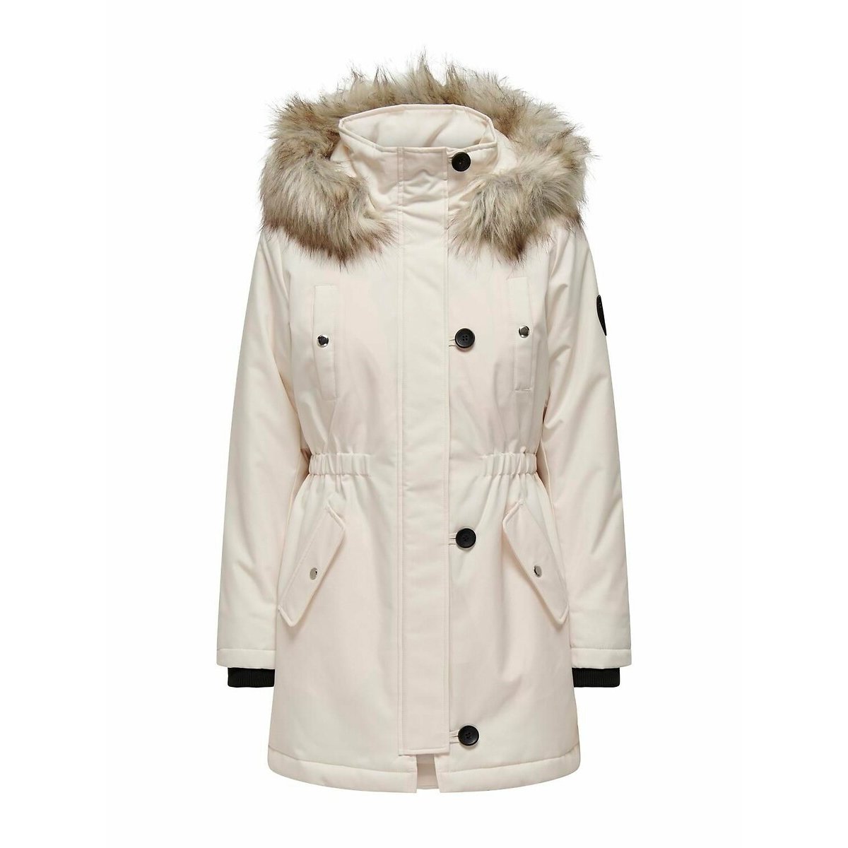 Parka com capuz cru, ONLY