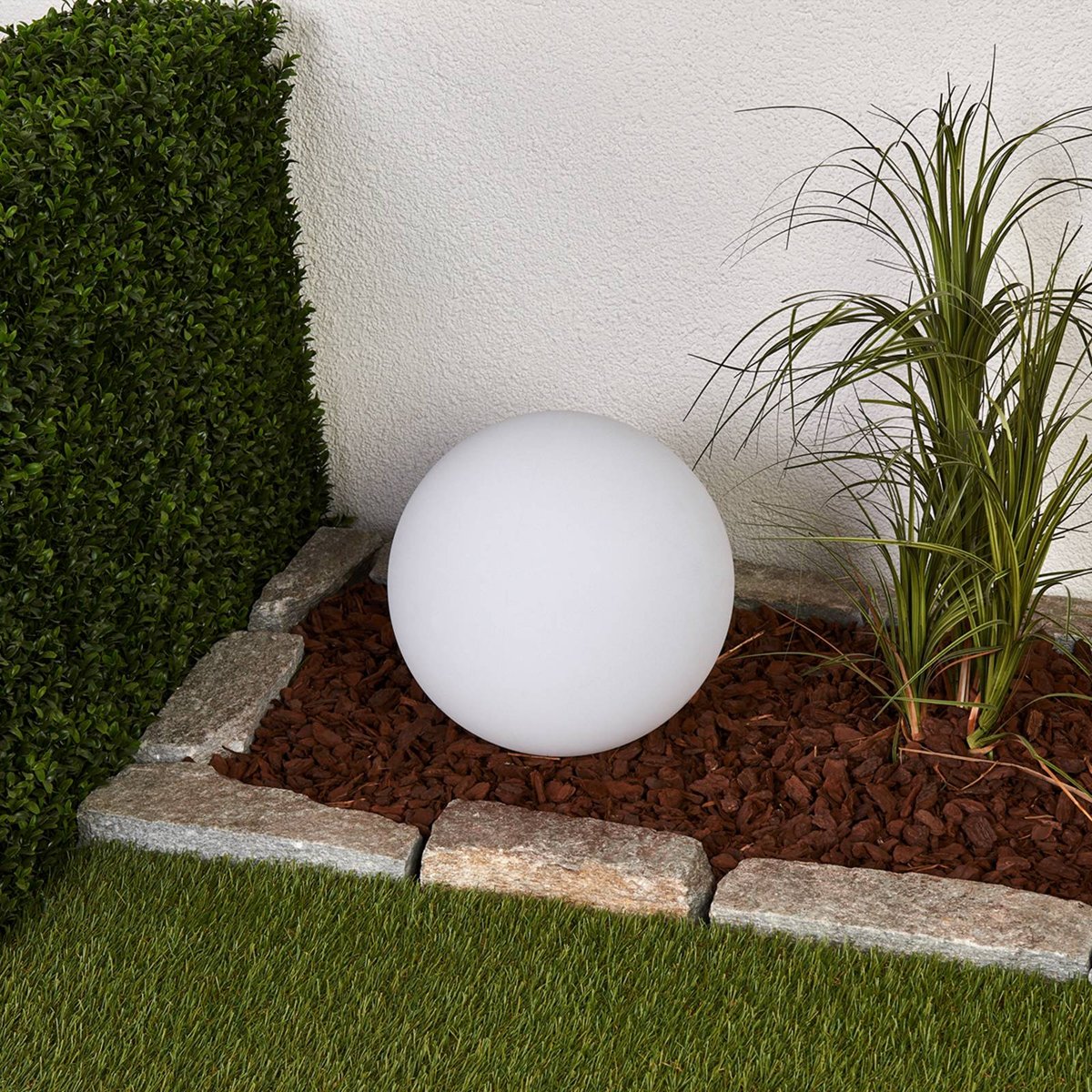 Lampe solaire  moderneLED, Lago blanc, LINDBY