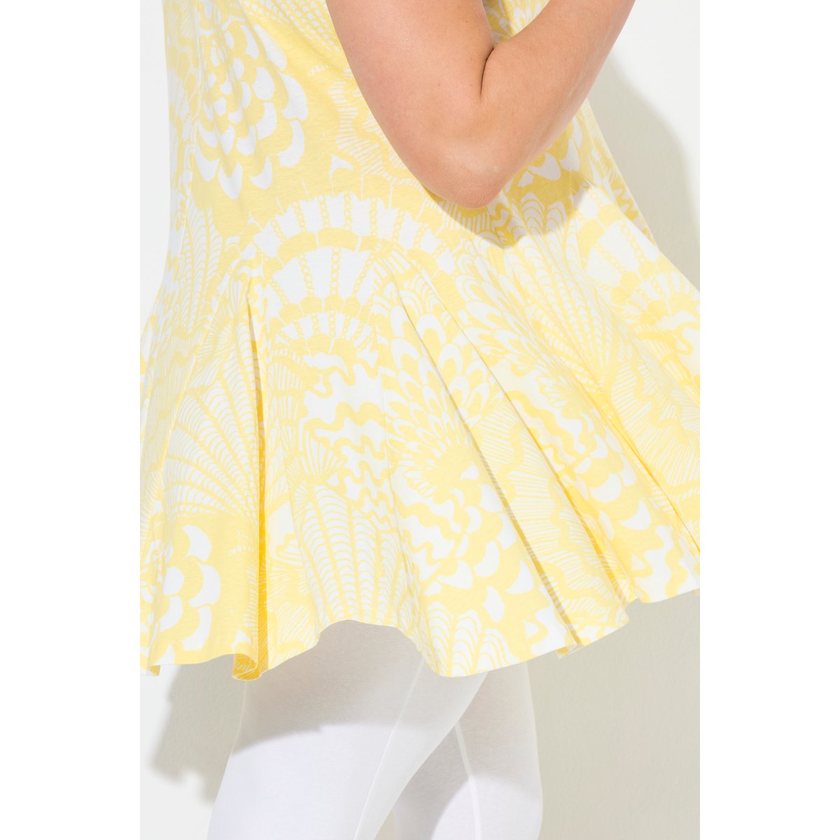 Haut sans manches, motif coquillages jaune tendre, ULLA POPKEN