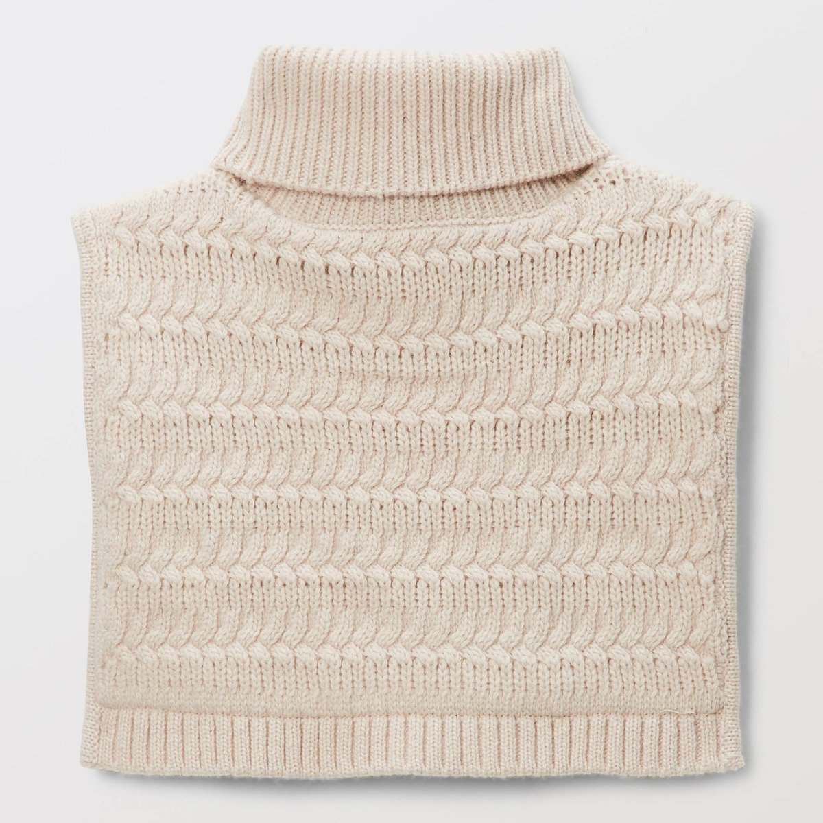 Plastron en maille naturel, MONOPRIX