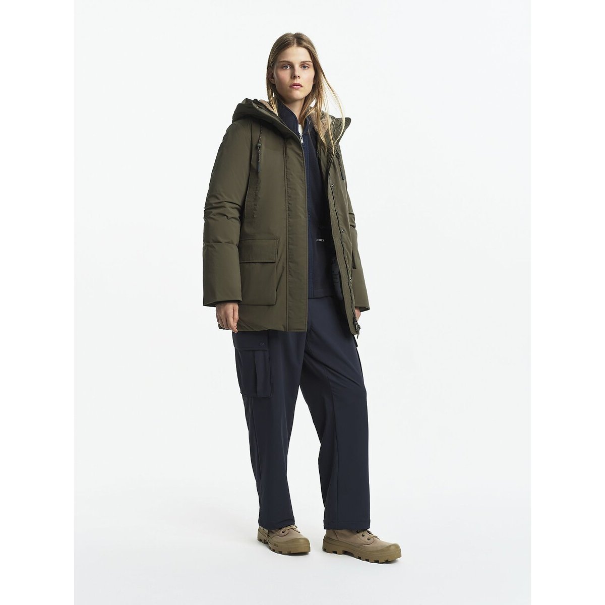 Parka mi-longue très chaude MTD® kaki, AIGLE