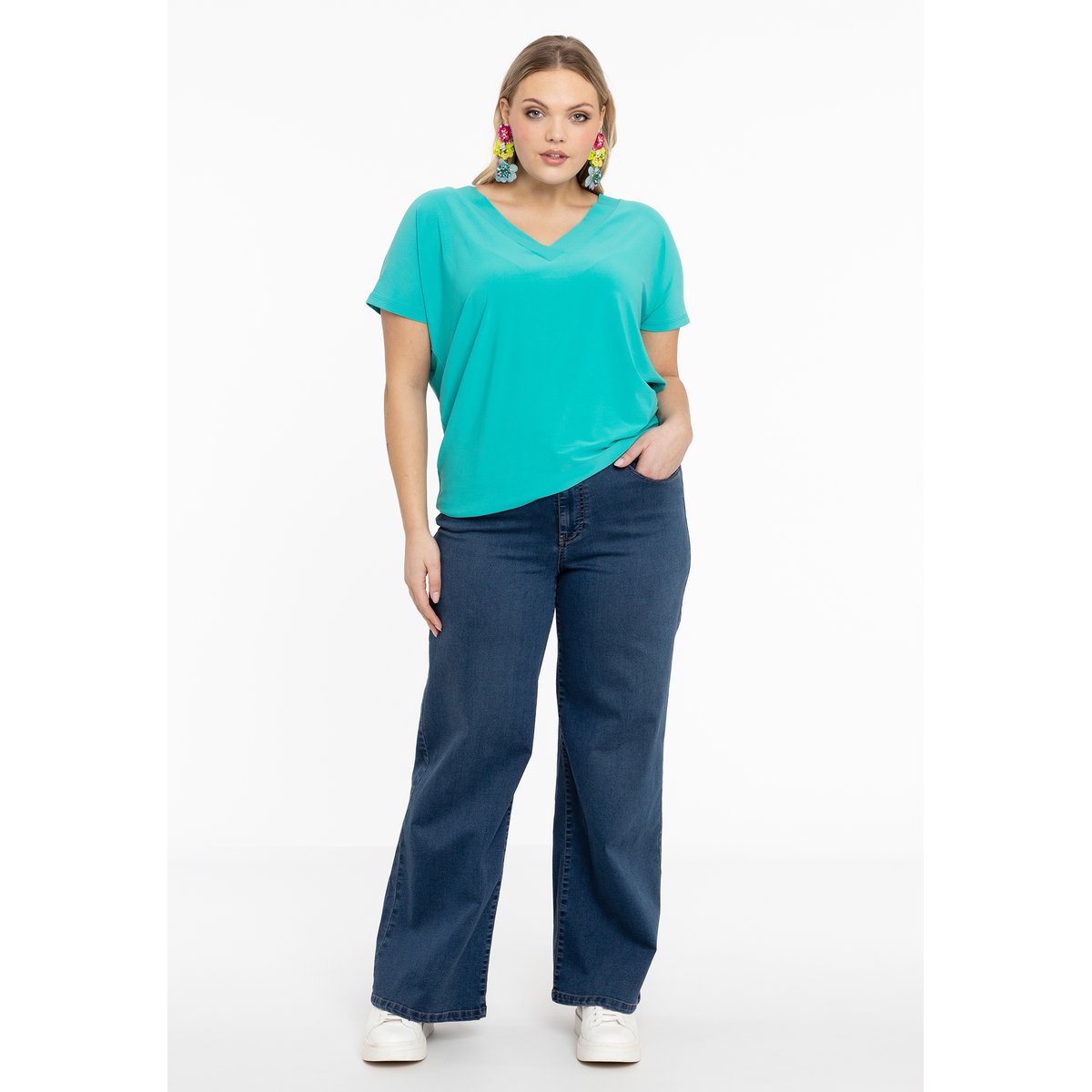 Jean Wide Fit bleu indigo, YOEK