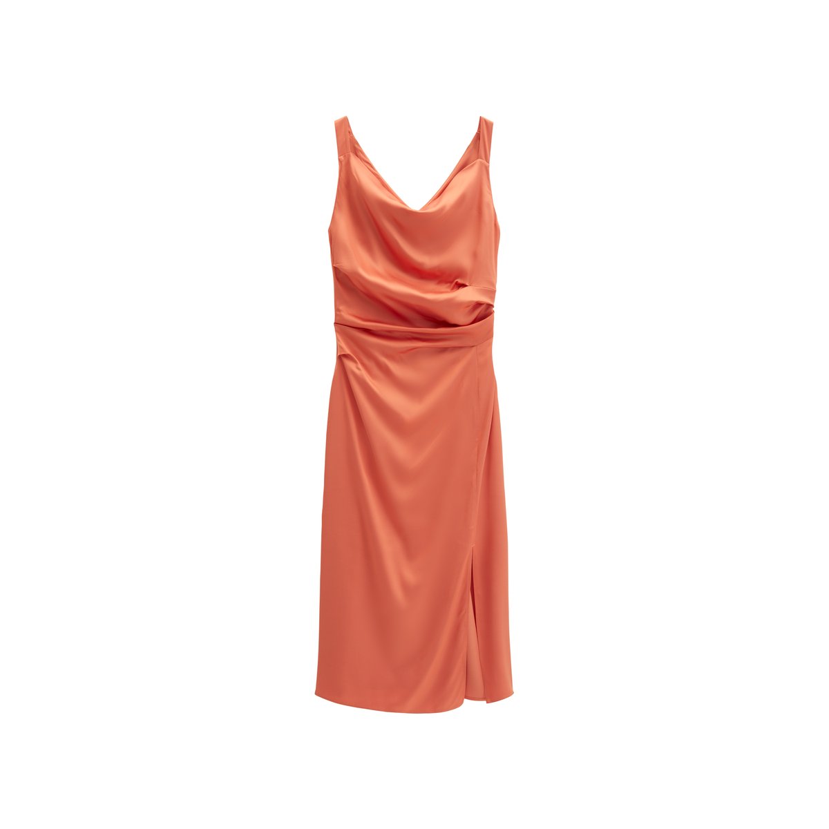 Robe en satin regular en mélange de viscose sleeky de haute qualité orange, MARC O'POLO