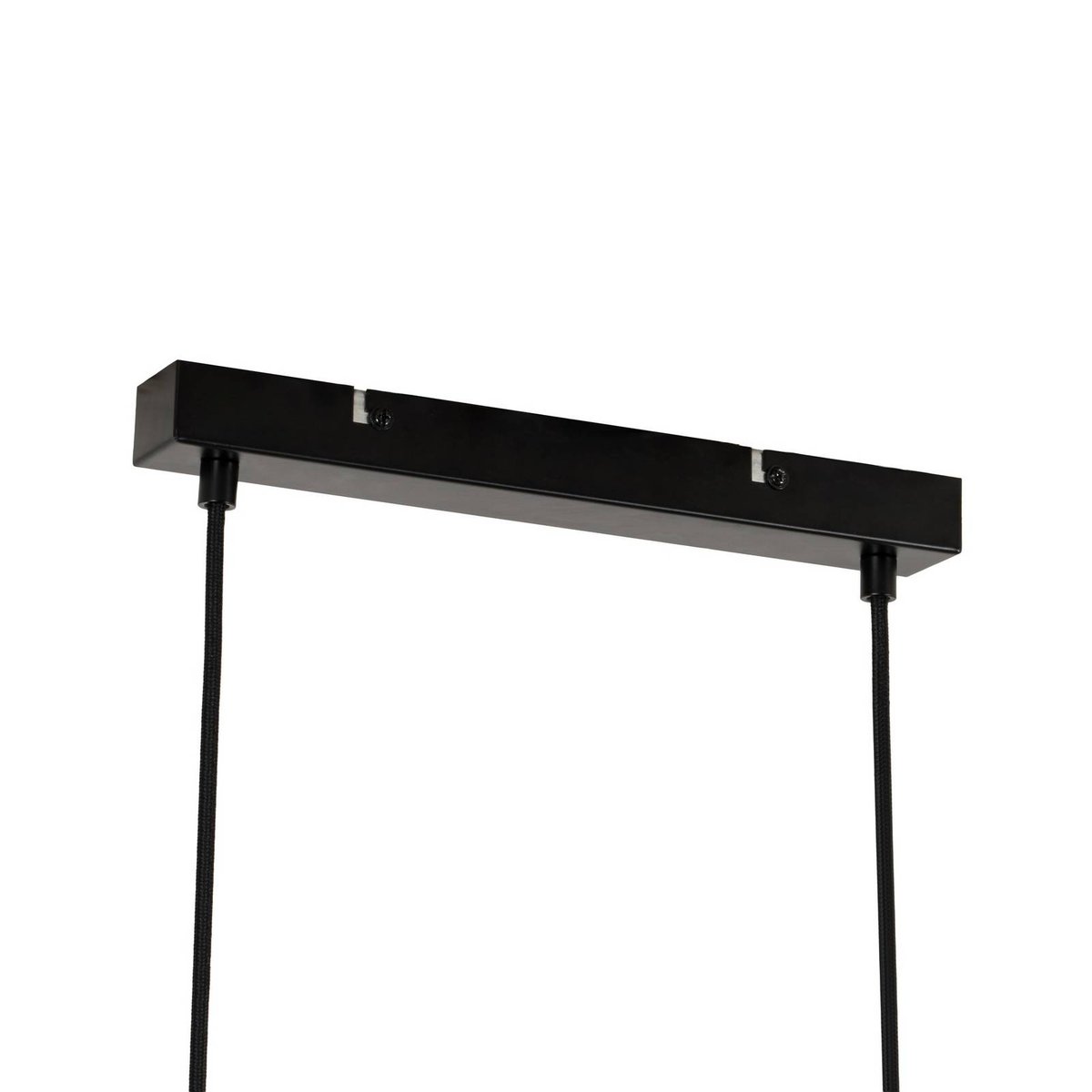 Suspension en verre moderne, Enrique ambre, noir, chêne clair, LINDBY