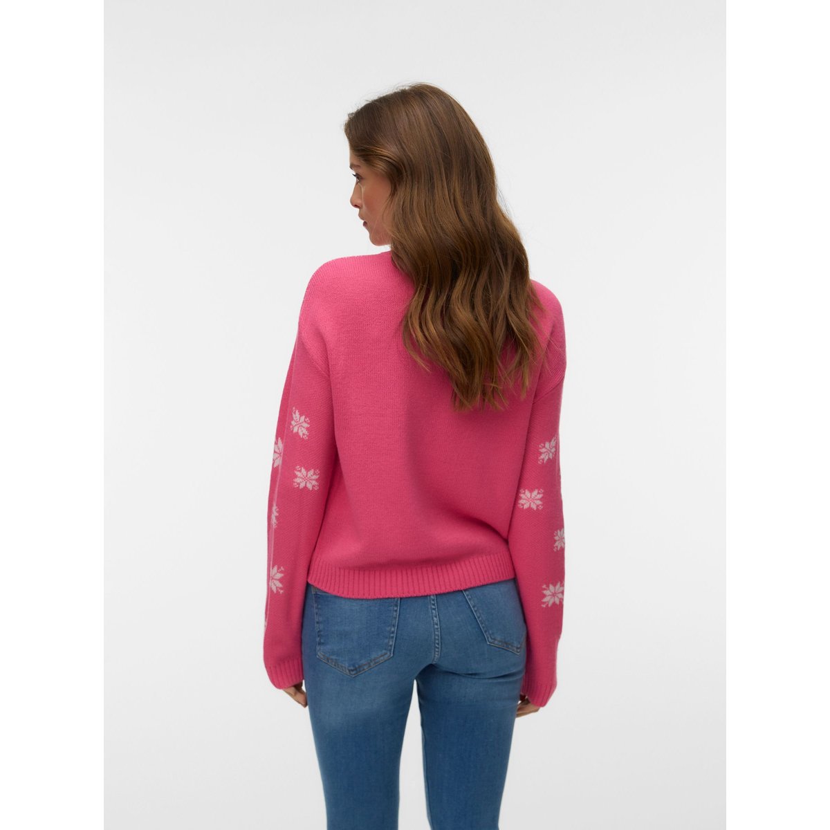 Pull En Maille rose - hot pink 1, VERO MODA