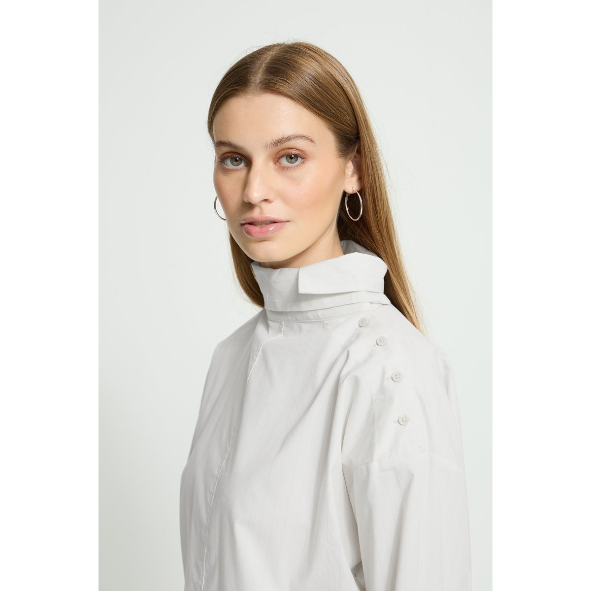 Blouse à manches longues blanc birch pinstripe, ICHI