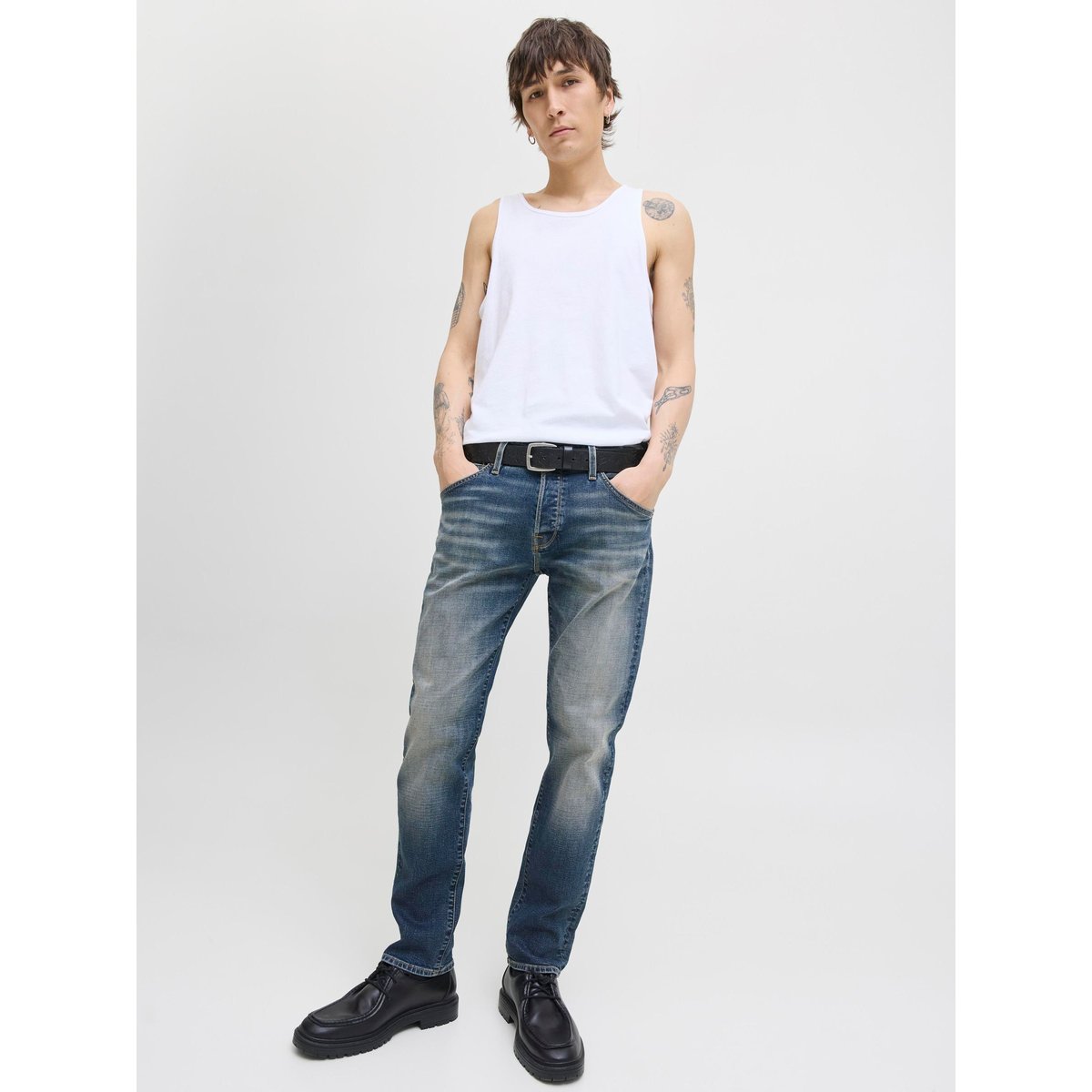 Jean Coupe Tapered blue denim, JACK & JONES