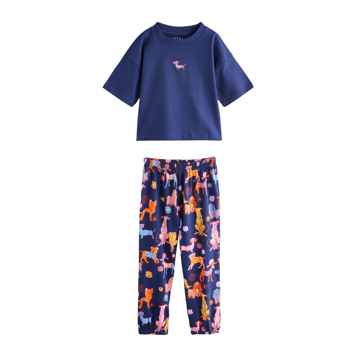 Pyjama style jogging, lot de 3 bleu marine/rouge, NEXT
