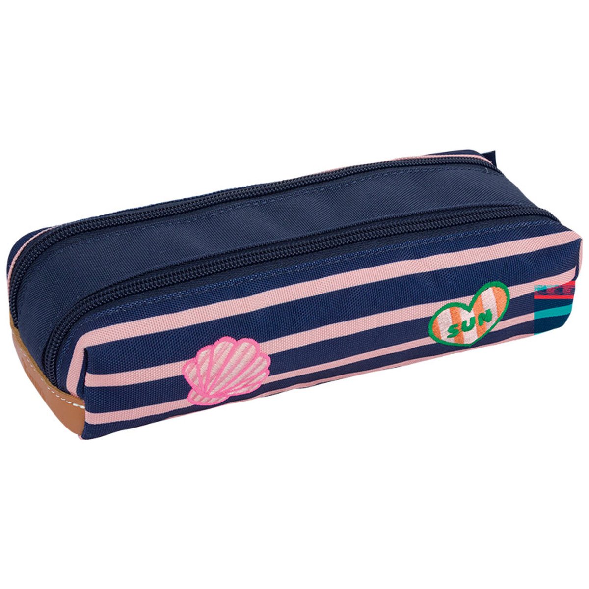 Trousse double compartiment bleu marine, TANN'S