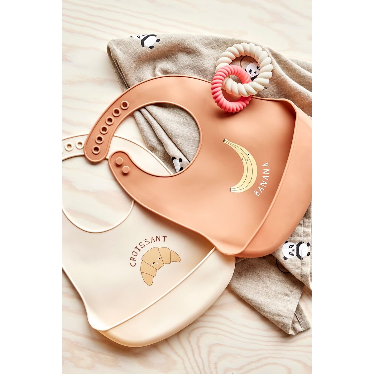 Lot de 2 mousselines en coton biologique MINI marron, OYOY LIVING DESIGN