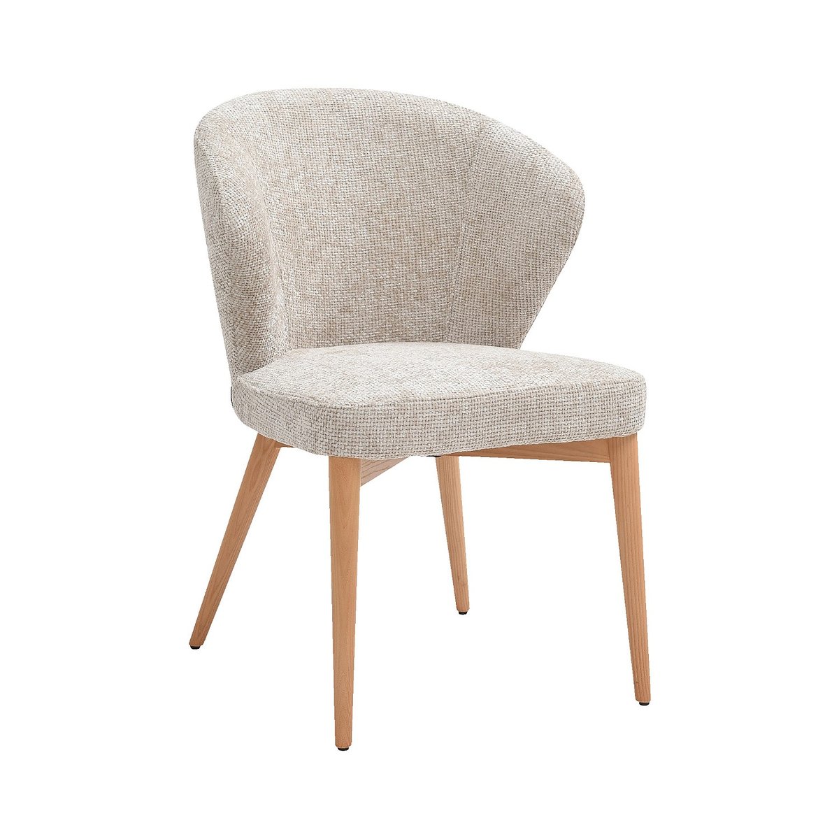 Chaise tissu LURIS crème, HABITAT