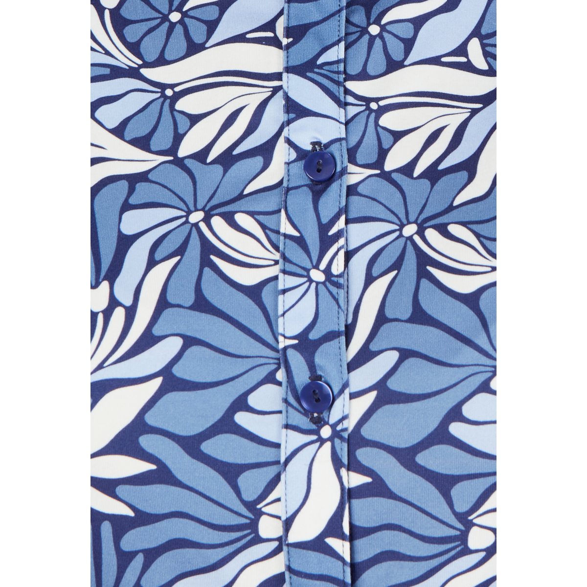 Chemisier maille chaude bleu fleuri, DAMART