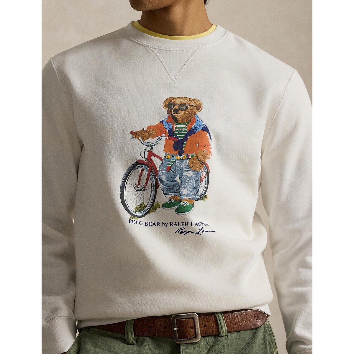 Sweat Polo Bear en molleton blanc, POLO RALPH LAUREN