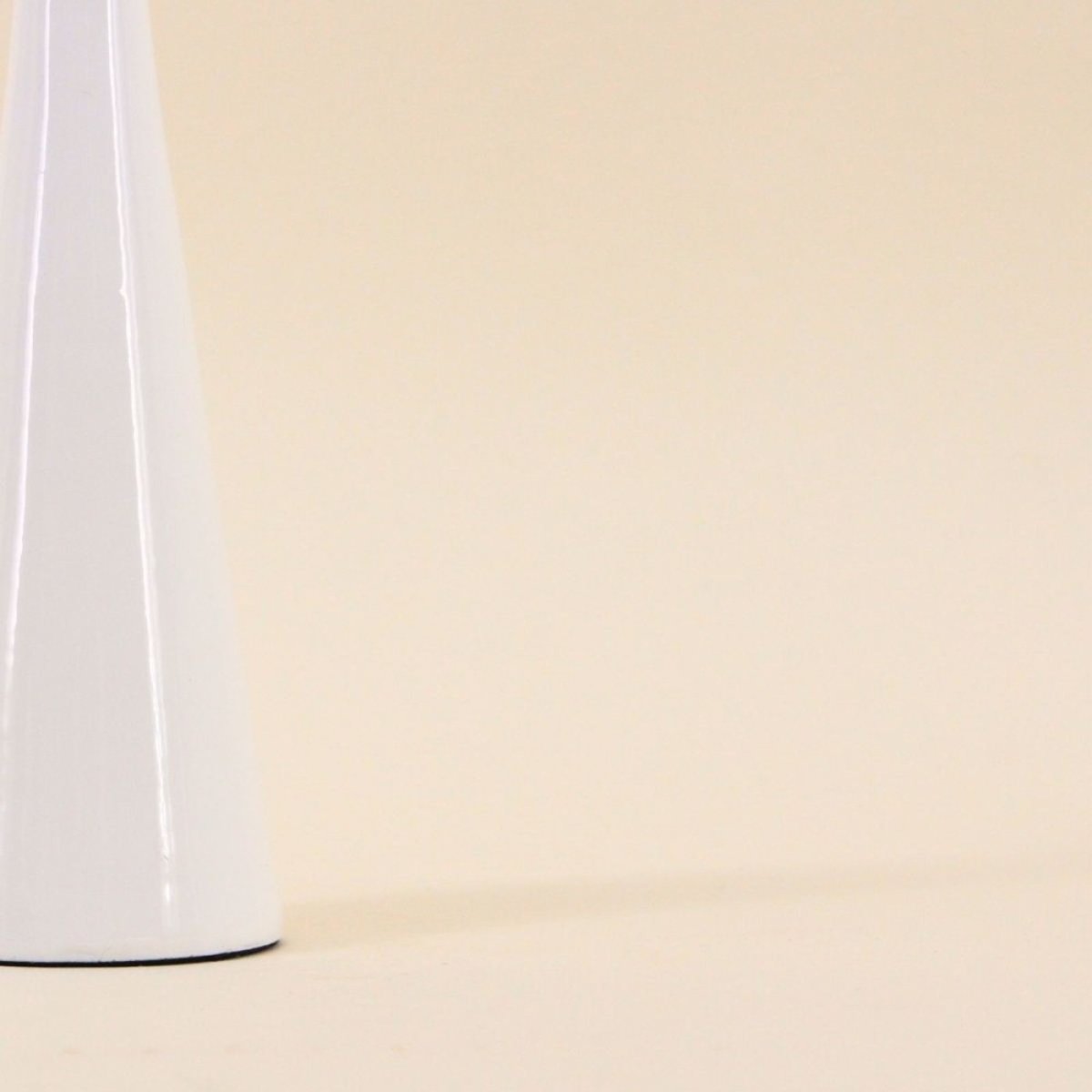 Bougeoir en aluminium laqué blanc 20cm blanc, ORNAMI