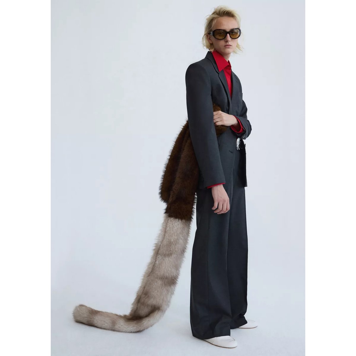 Pantalon de costume laine gris, MANGO
