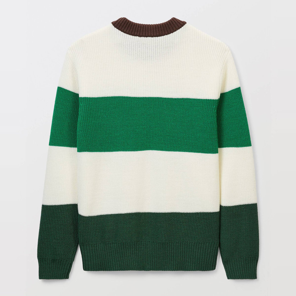 Pull rayé en coton fern, MONOPRIX