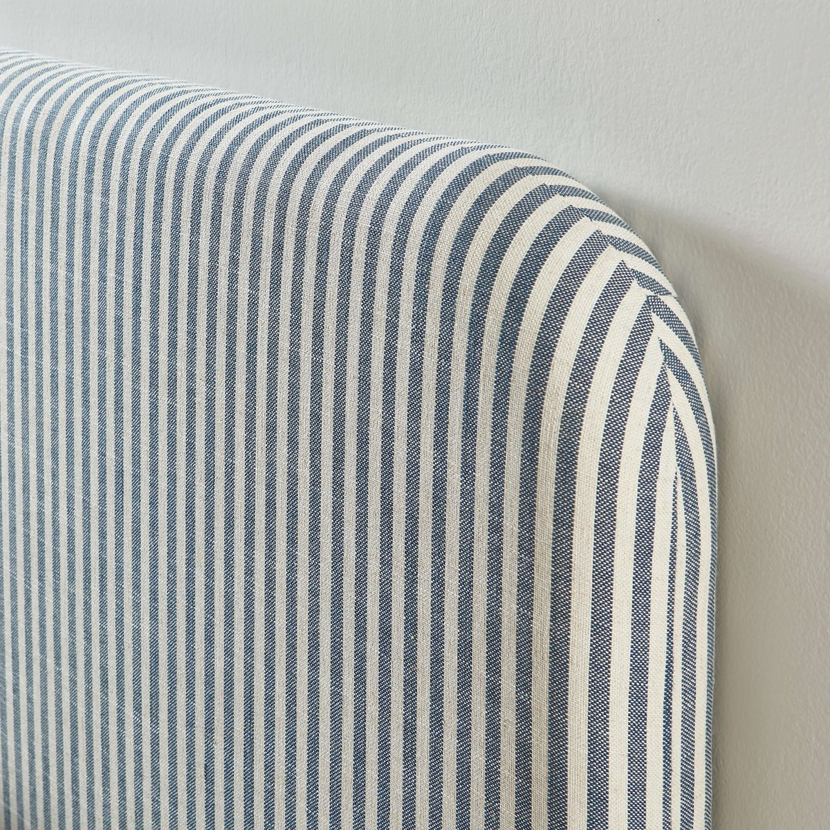 Tête de lit en tissu LOUISON bleu et blanc, SORELH