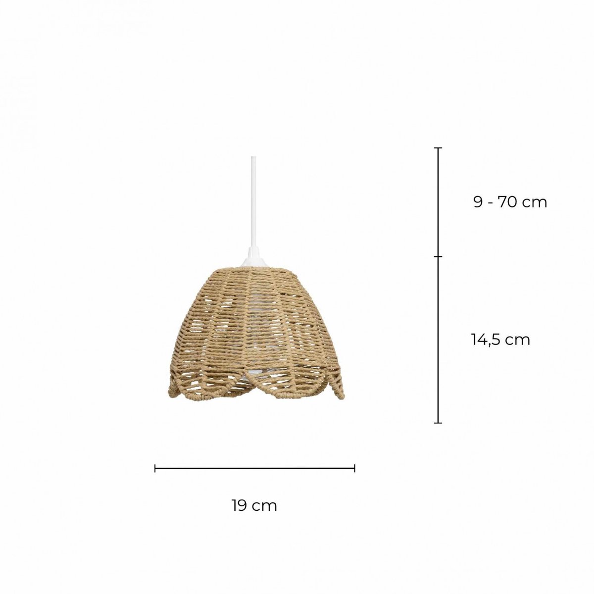 Suspension en corde en papier, SORANE naturel, C-CREATION