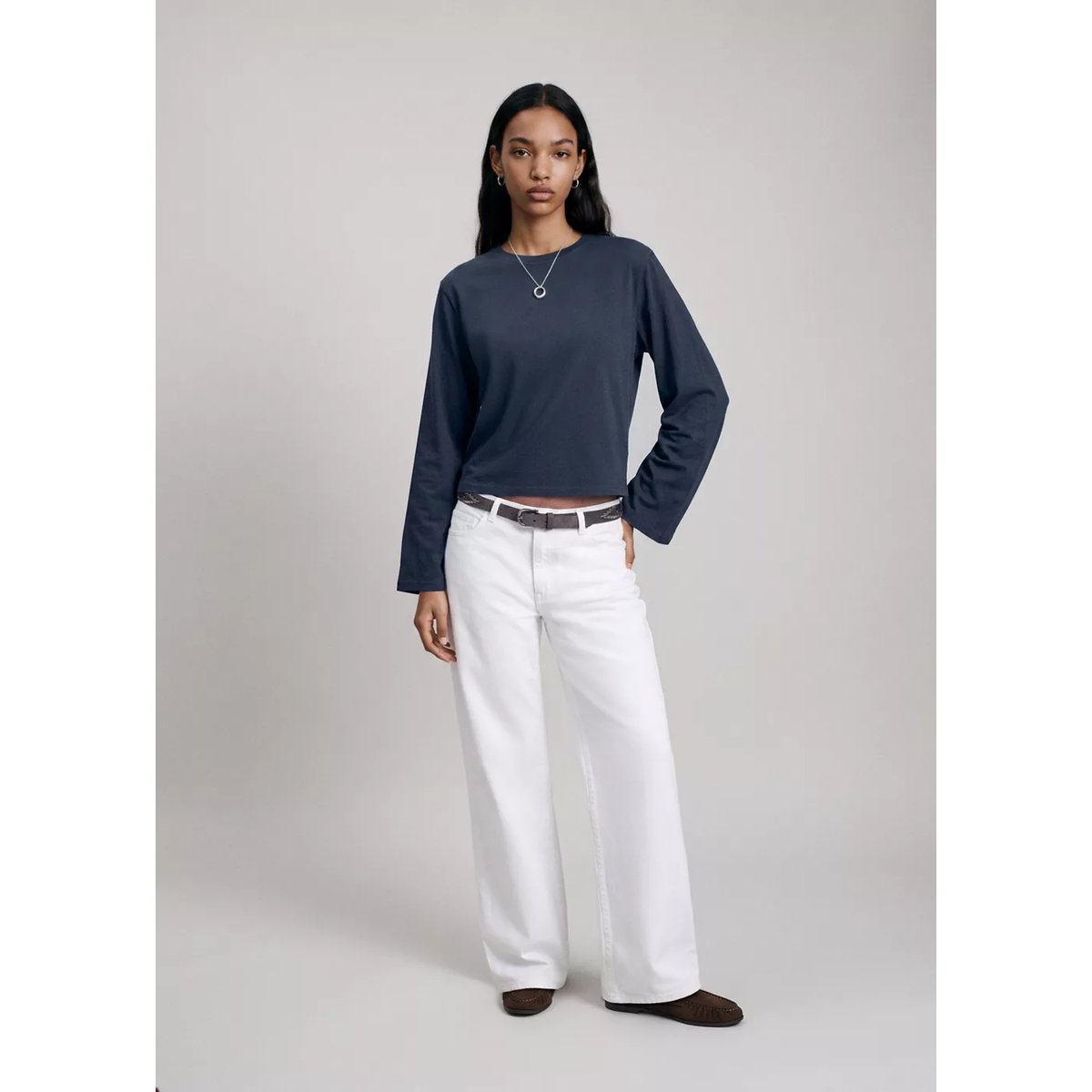 T-shirt jaspé bleu, MANGO TEEN
