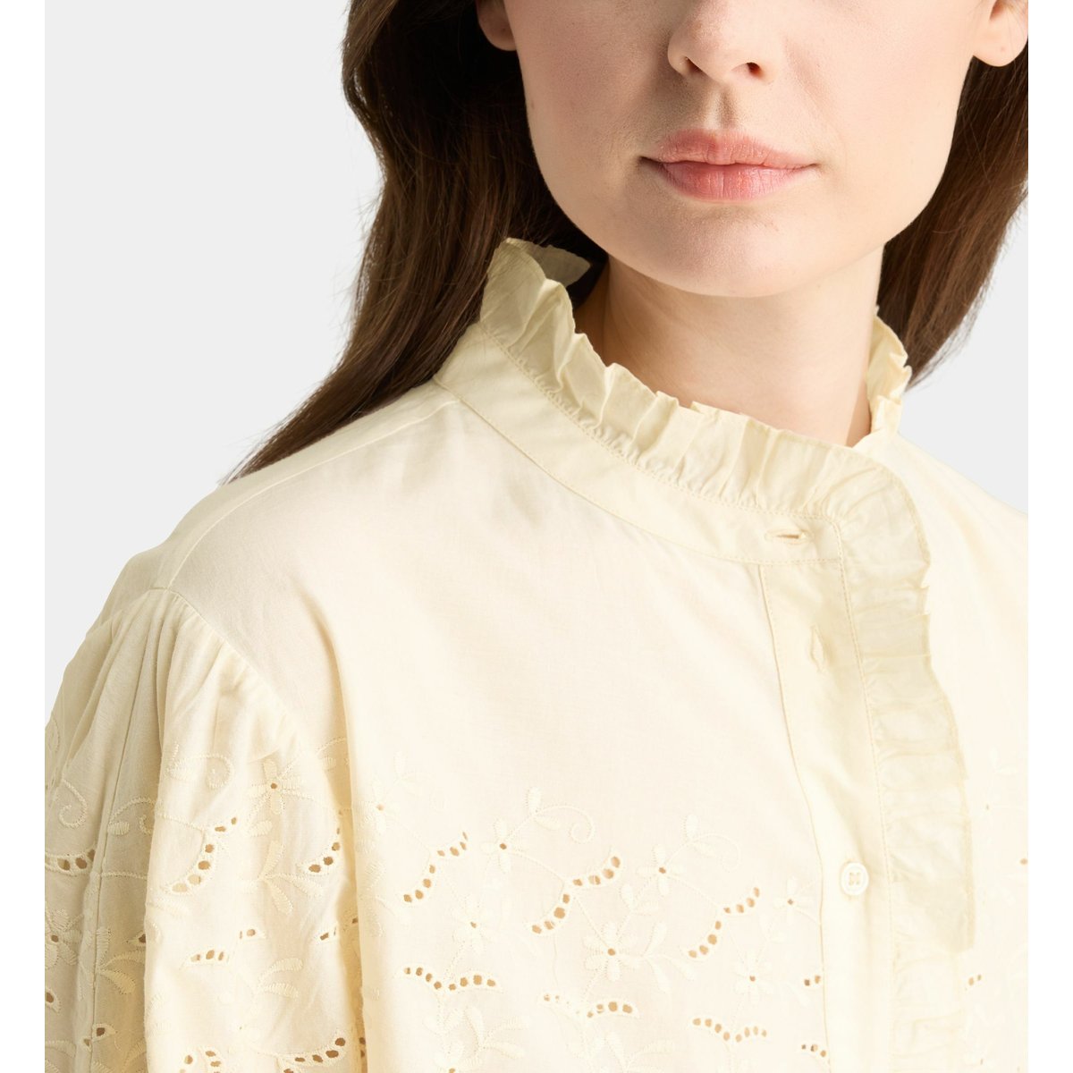 Chemise paloma brod en coton bio écru, GALERIES LAFAYETTE