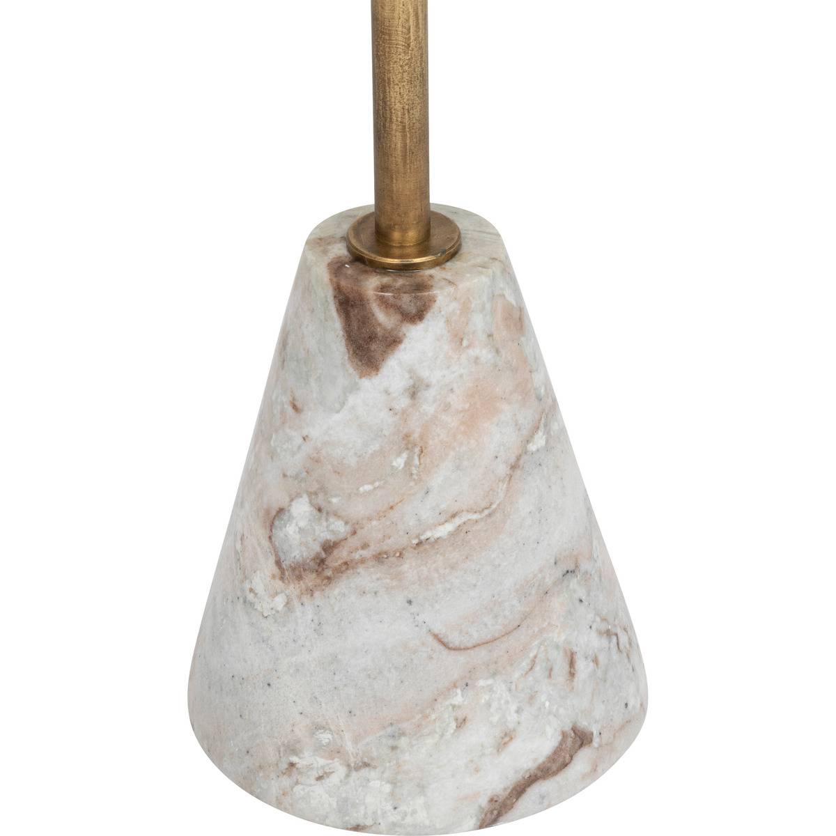 Table d’appoint bois manguier sur base marbre NEITH marron, ATMOSPHERA