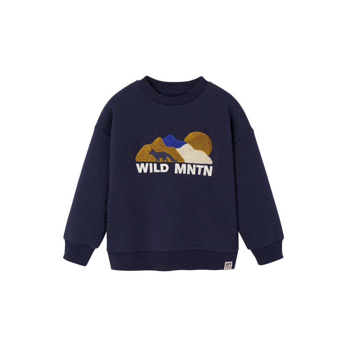 Sweat col rond marine, VERTBAUDET